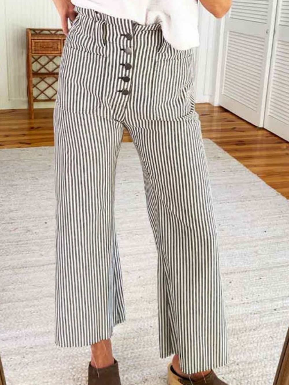 Emerson Fry Striped Wide Leg Pants